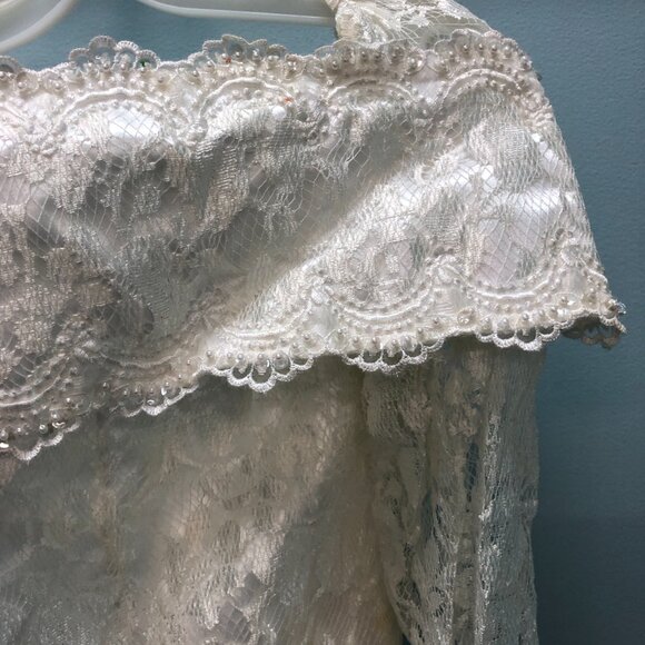 ZOMBIE Dead Corpse Bride, Halloween Wedding Dress, DAMAGED, Vintage Haunting - Picture 12 of 16